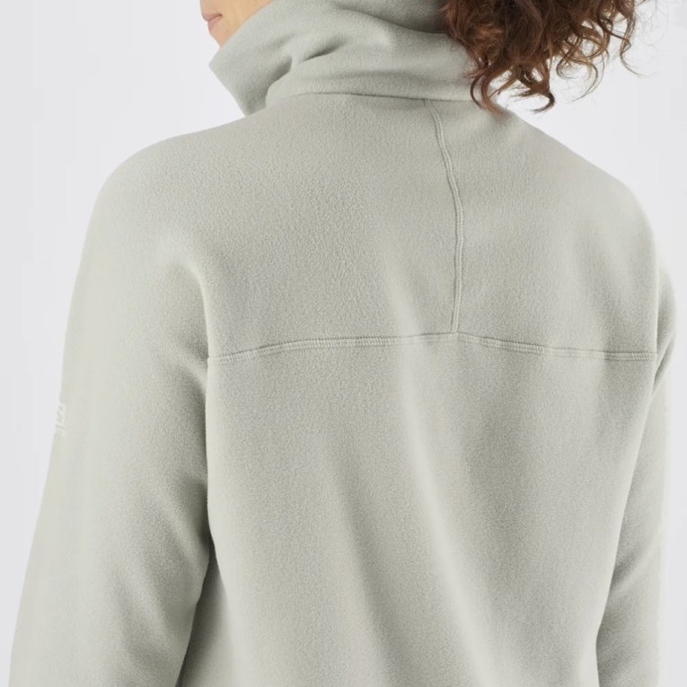 Light Grey Salomon Essential Cosy Fleece Women's Sweatshirt | IE PE8791